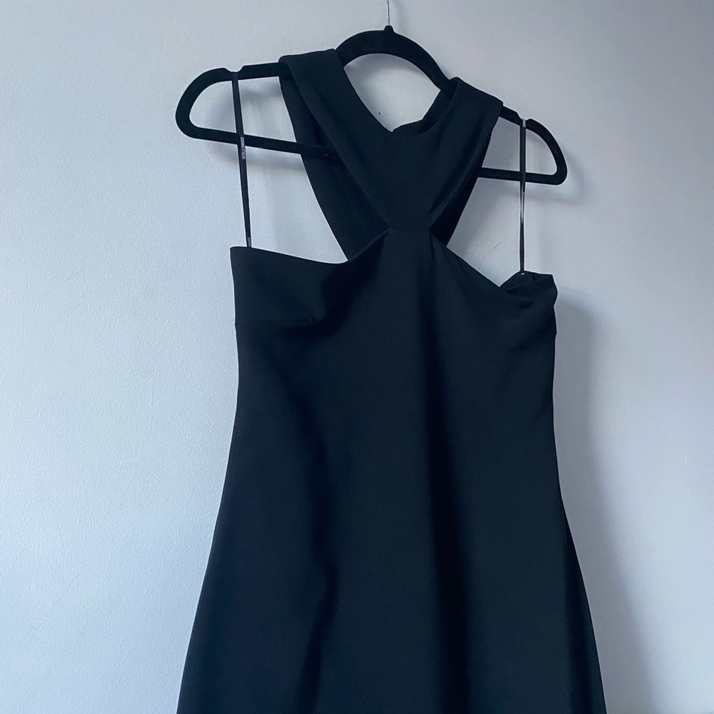 CUSHNIE ET OCHS Black Halter Midi Dress 6 - Picture 4 of 10